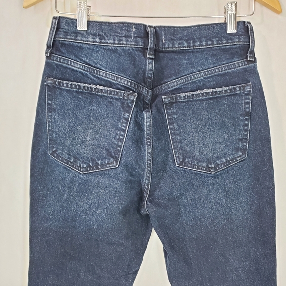 Free People We The Free Stella Skinny Jeans 27 Lulworth Blue Raw Hem Button Fly - Picture 8 of 12